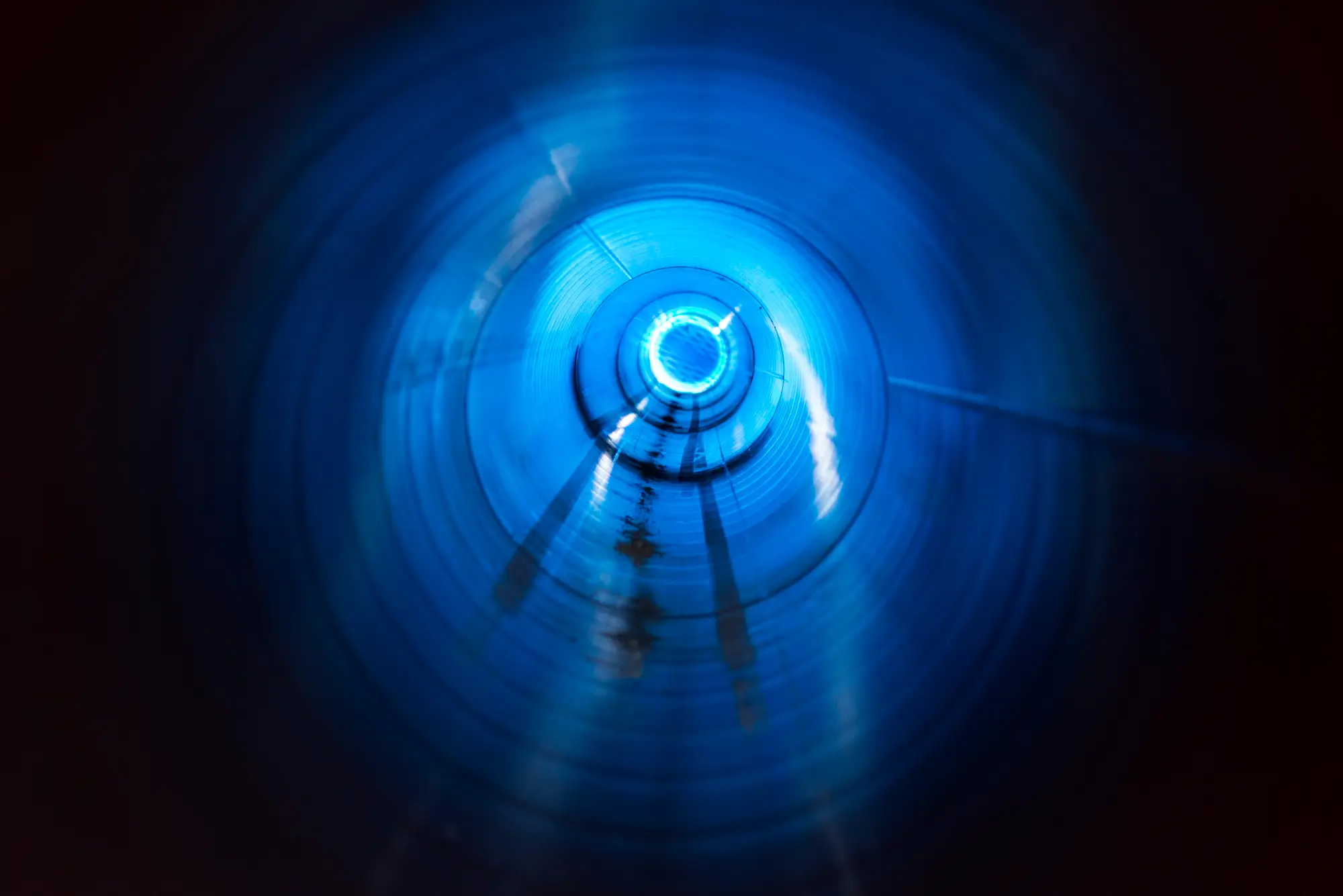 a view of an underground pipeline - a confined space